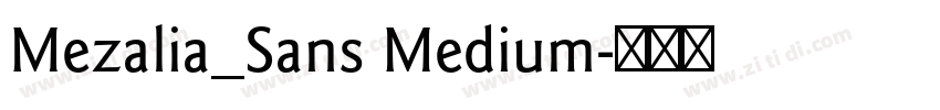 Mezalia_Sans Medium字体转换